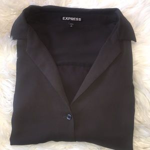 Dark Gray Express Portofino Blouse